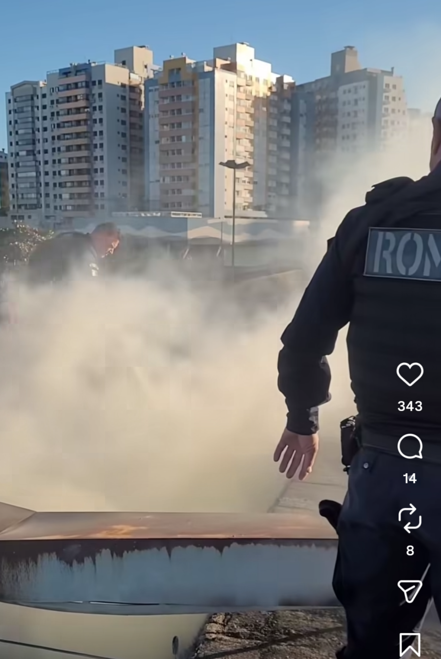 Incêndio atinge restaurante no Terminal Rita Maria em Florianópolis